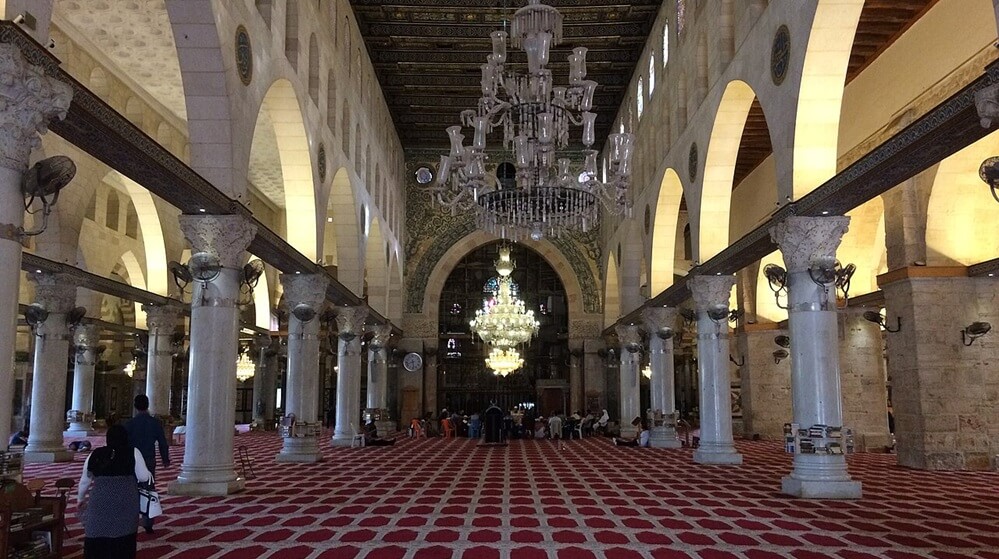 מסגד אל אקצא בהר הבית ירושלים מבפנים
