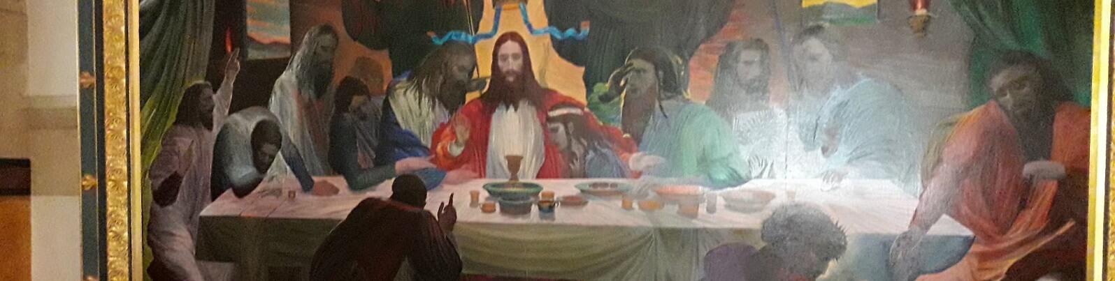 באנר הסעודה האחרונה בדורמיציון ירושלים