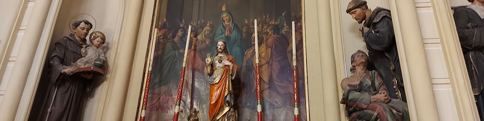 באנר ישו והקדושים הפרנציסקנים כנסייה קתולית ירושלים